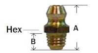 Grease Fitting Straight Short Ball Check Diagram